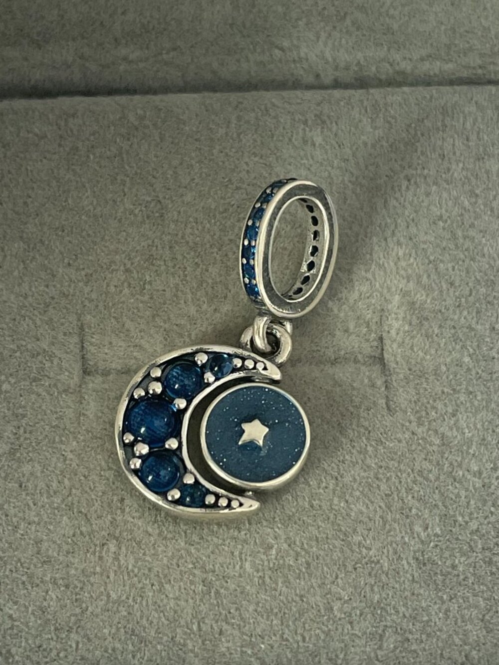 Pandora Sparkling Moon Spinning Dangle Charm